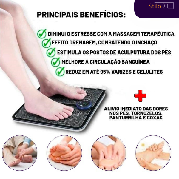 Compre 1 e Leve 2 - Tapete Massageador RelaxFoot -   Alivio Imediato das Dores e Inchaços