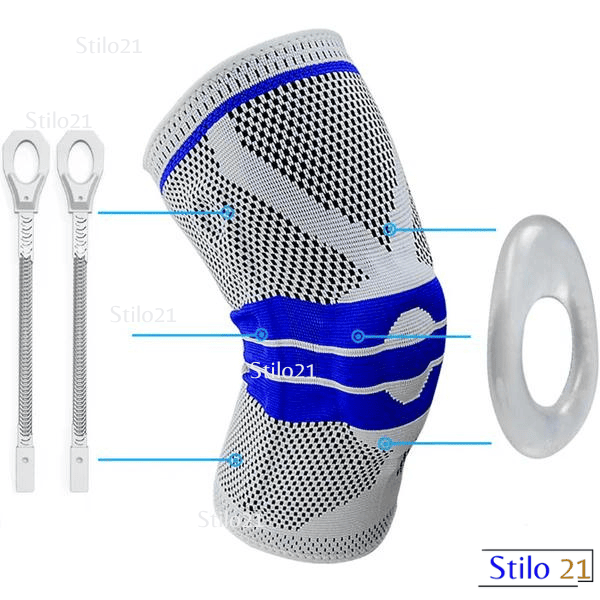 Joelheira 3D Articulada De Compressão Estabilizador Lateral |ALYVIO