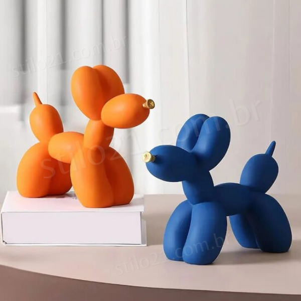 Escultura Dog Balloon Mini Em Resina